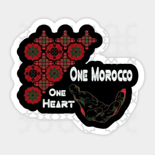 Solidarity in Diversity: One Heart, One Morocco DNA Morish Sticker